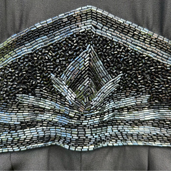 Vintage 80s 90s Deco Glam Black Romper - Picture 4 of 16